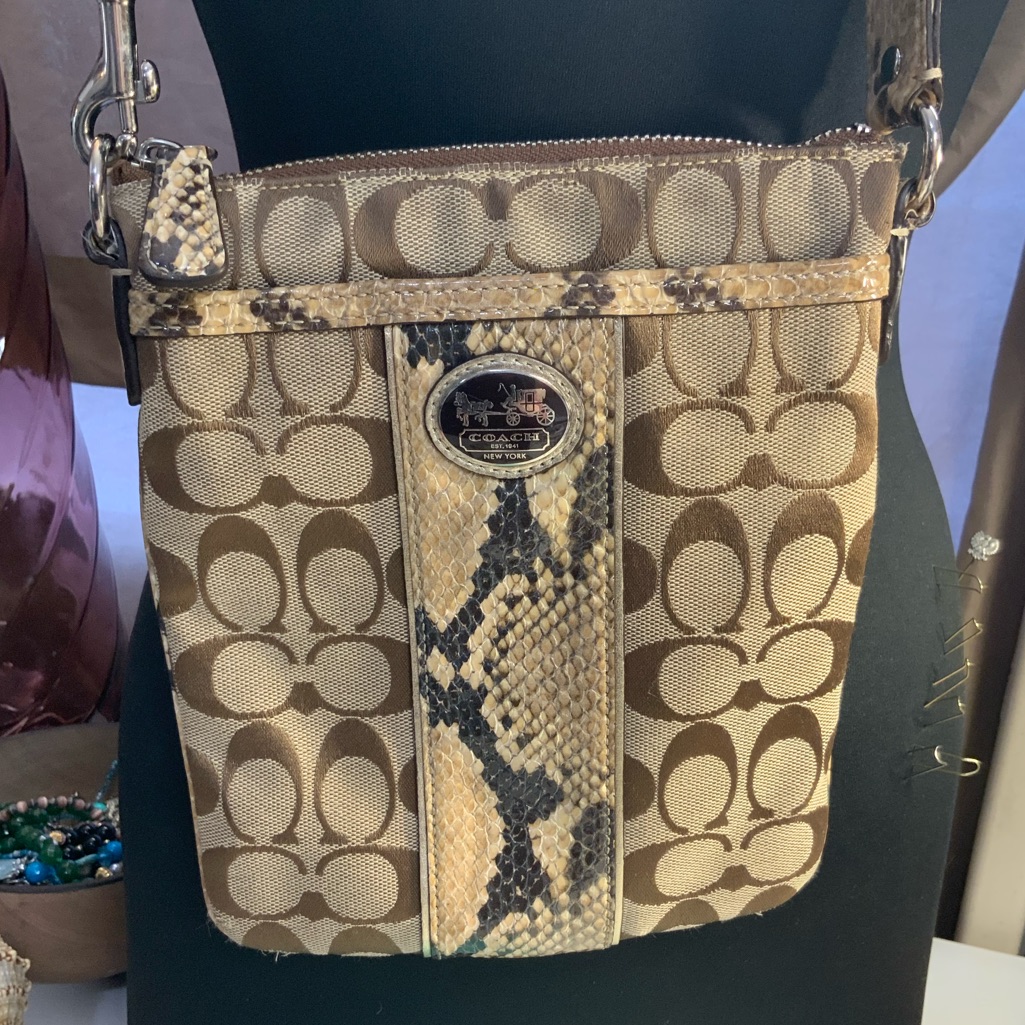Coach Signature Python Swing-Pack